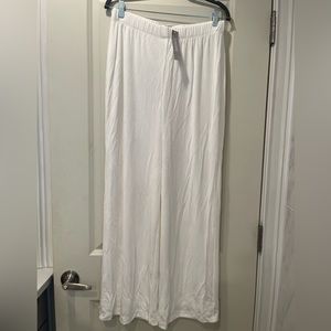 Chico’s Women’s Acetate Palazzo Lined Pants Cream Size 1R NWT